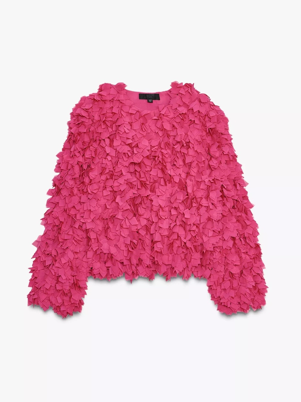 Zara Pink Textured Petal Jacket
